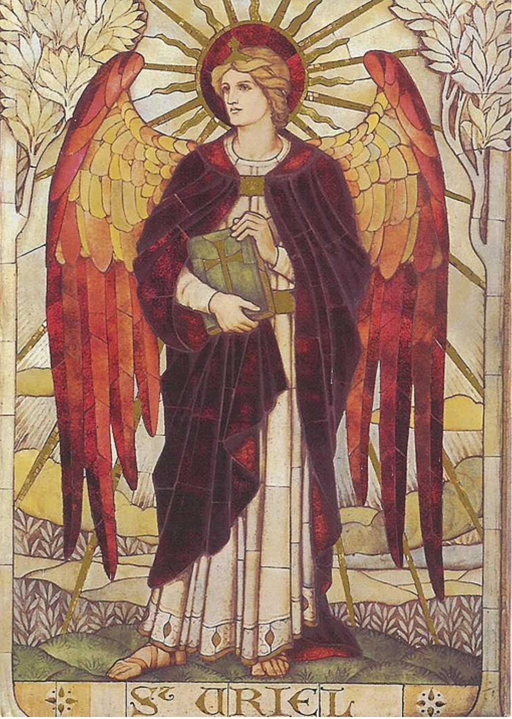 Archangel Uriel and Aurora representing the sixth ray of peace, service, and resurrection