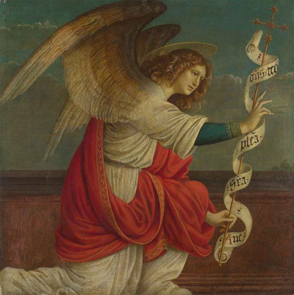 Archangel Gabriel and Archeia Hope representing the resurrection flame and fourth ray